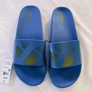 Men’s Size 13 Slides/Sandals. Blue/Green Sports Illustrated Brand NWT